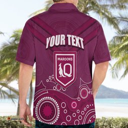 Custom State of Origin NSW Blues Vs QLD Maroon Rugby Hawaiian Shirt Maroon Style