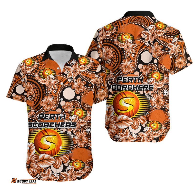 BBL Cricket Hawaiian ShirtPerth Scorchers Hawaii Style Mix Aboriginal