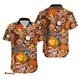 BBL Cricket Hawaiian ShirtPerth Scorchers Hawaii Style Mix Aboriginal