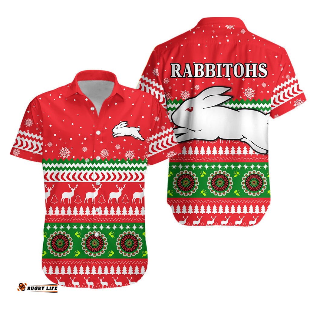 Rabbitohs Hawaiian Shirt South Sydney Christmas