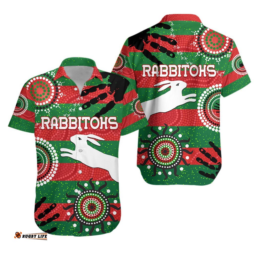 South Sydney Rabbitohs Indigenous Hawaiian Shirt Country Style No.1