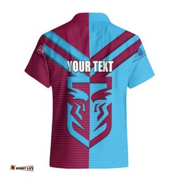 Custom NSW Blues Vs QLD Maroon Rugby Hawaiian Shirt