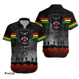 Panthers Indigenous ANZAC Day Hawaiian Shirt