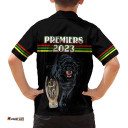 Panther Premierships Hawaiian Shirt Go Champions Black Simple Style
