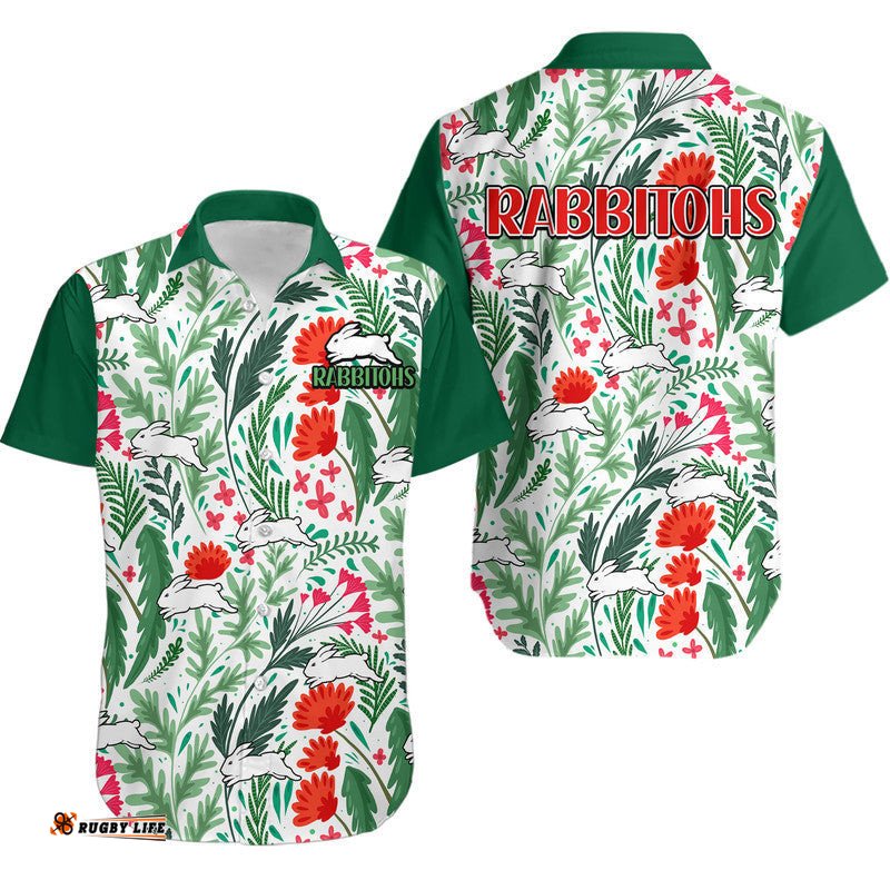 Rabbitohs Poppy Flowers Field Hawaiian Shirt