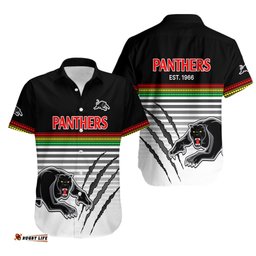 Penrith Panthers Rugby Hawaiian Shirt Authentic Permiers Black Version