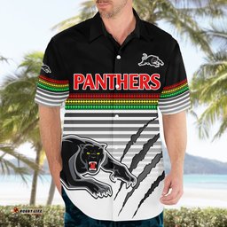 Penrith Panthers Rugby Hawaiian Shirt Authentic Permiers Black Version