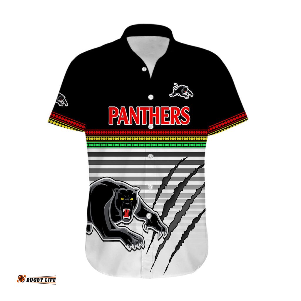 Penrith Panthers Rugby Hawaiian Shirt Authentic Permiers Black Version