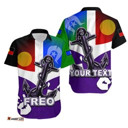 Custom Personalised NAIDOC Fremantle Hawaiian Shirt Freo Flag