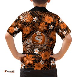 Australian Scorchers Cricket Hawaiian Shirt Baeuty Pacific Hibiscus and Polynesian Pattern