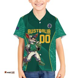 Custom Baseball Australia Hawaiian Shirt Go Champions Aussie Kangaroo Mascot