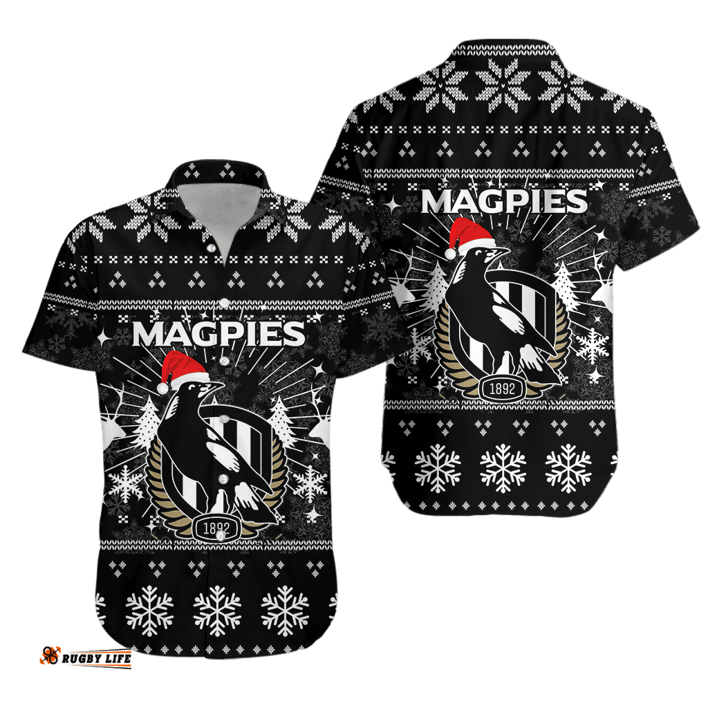 Collingwood Magpies Hawaiian Shirt Christmas Ugly Style