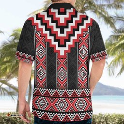 Red Taniko Aotearoa Hawaiian Shirt Niho Taniwha Mix Poutama