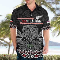 Aotearoa Toitu Te Tiriti Hawaiian Shirt Stand Together! Stand Stronger! NZ Tiki