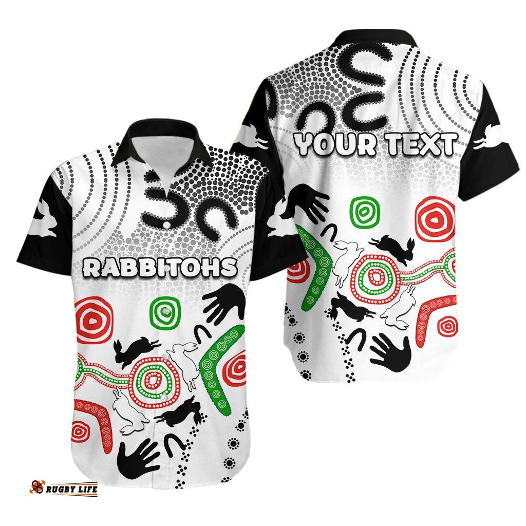 Custom Personalised South Sydney Rabbitohs Indigenous Hawaiian Shirt