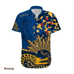 NRL ANZAC Parramatta Eels Hawaiian Shirt Camouflage
