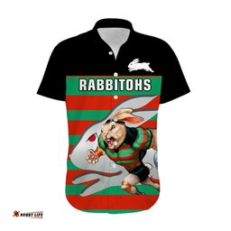 Custom Text And Number Rabbitohs Rugby Hawaiian Shirt Glory Glory Souths Unique