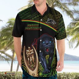 Panthers Rugby Hawaiian Shirt Go Premiers Back To Back Polynesian Indigenous Art