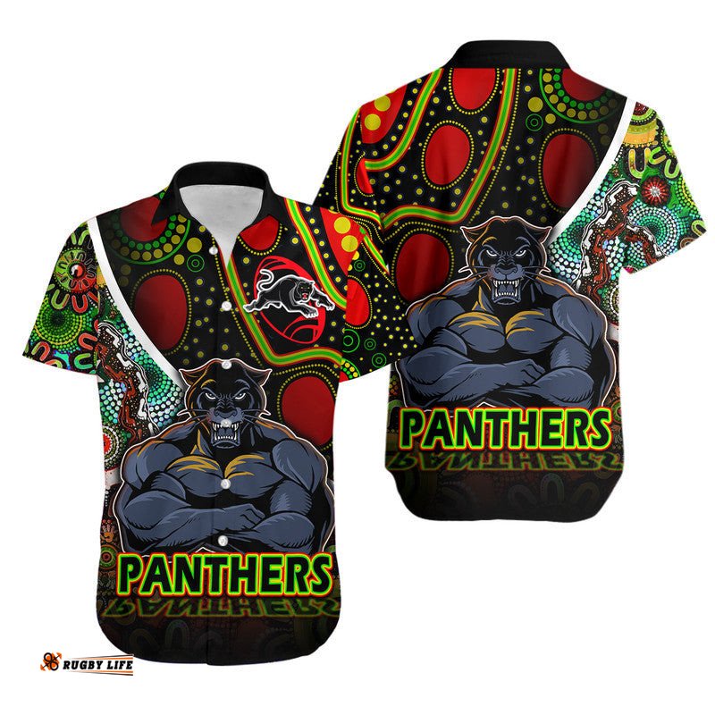 Penrith Panthers Hawaiian Shirt Strong Panthers Legend With Special Aboriginal Style