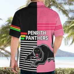 Penrith Panthers Rugby Hawaiian Shirt Proud The Panthers Comeback Black and Pink
