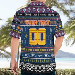 Personalized Crows Football Xmas Hawaiian Shirt Australia AFL Mascot