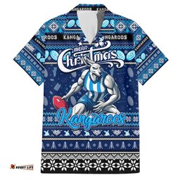 Personalized Kangaroos Football Xmas Hawaiian Shirt Australia AFL Mascot