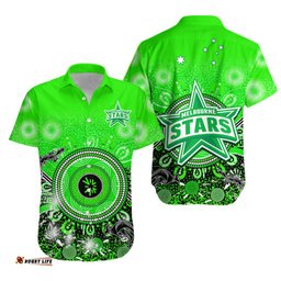 Melbourne Stars Hawaiian Shirt Cricket Aboriginal