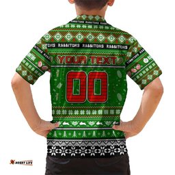 Personalized Rabbitohs Rugby Xmas Hawaiian Shirt Australia NRL Mascot