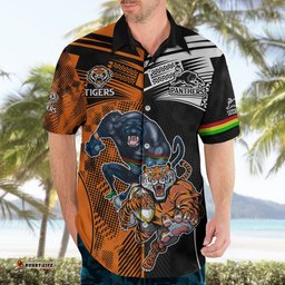 Custom NRL Tigers Combine Panthers Rugby Hawaiian Shirt Sporty Style