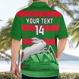 Custom Australia Day Rabbitohs Hawaiian Shirt NRL 2024 Sydney Opera House With Map