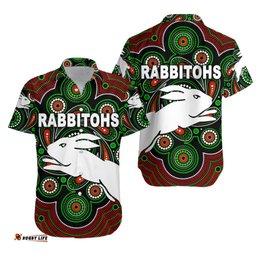 South Sydney Rabbitohs Hawaiian Shirt Indigenous Vibes Black