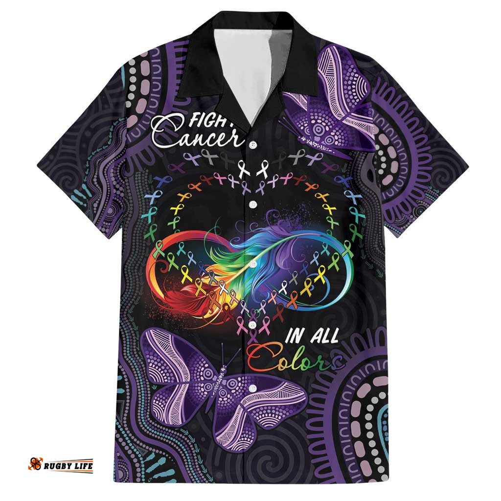 Australia Aboriginal Dot Arts Hawaiian Shirt Fight Cancer In All Colors