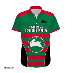 NRL Rabbitohs Rugby Hawaiian Shirt Simple Style