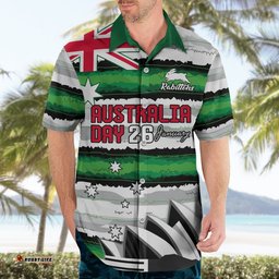 NRL Rabittohs Australia Day Custom Hawaiian Shirt Sydney Opera House Glory Glory