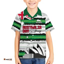 NRL Rabittohs Australia Day Custom Hawaiian Shirt Sydney Opera House Glory Glory
