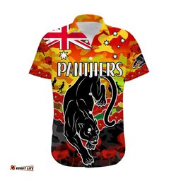 Panthers Rugby ANZAC Hawaiian Shirt Lest We Forget