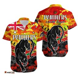 Panthers Rugby ANZAC Hawaiian Shirt Lest We Forget