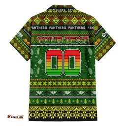 Personalized Panthers Rugby Xmas Hawaiian Shirt Australia NRL Mascot