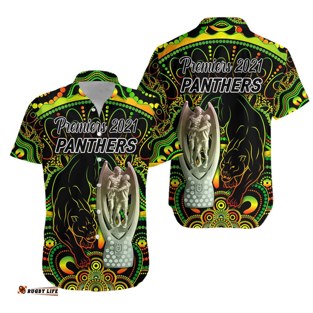 Penrith Panthers Hawaiian Shirt Indigenous Premiers Trophy