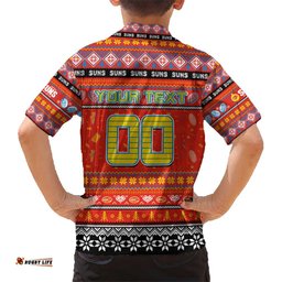 Personalized Suns Football Xmas Hawaiian Shirt Australia AFL Mascot