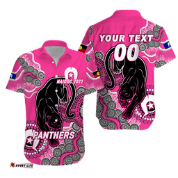 Custom Personalised Panthers Rugby NAIDOC Aboriginal Hawaiian Shirt