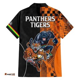 NRL Tigers Combine Panthers Rugby Hawaiian Shirt Sporty Style