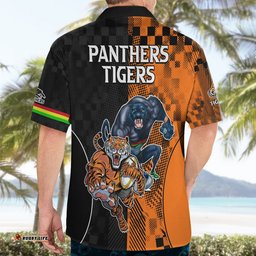 NRL Tigers Combine Panthers Rugby Hawaiian Shirt Sporty Style