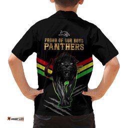 NRL Panthers Hawaiian Shirt Premiers Three Peat Proud Of Our Boys Black