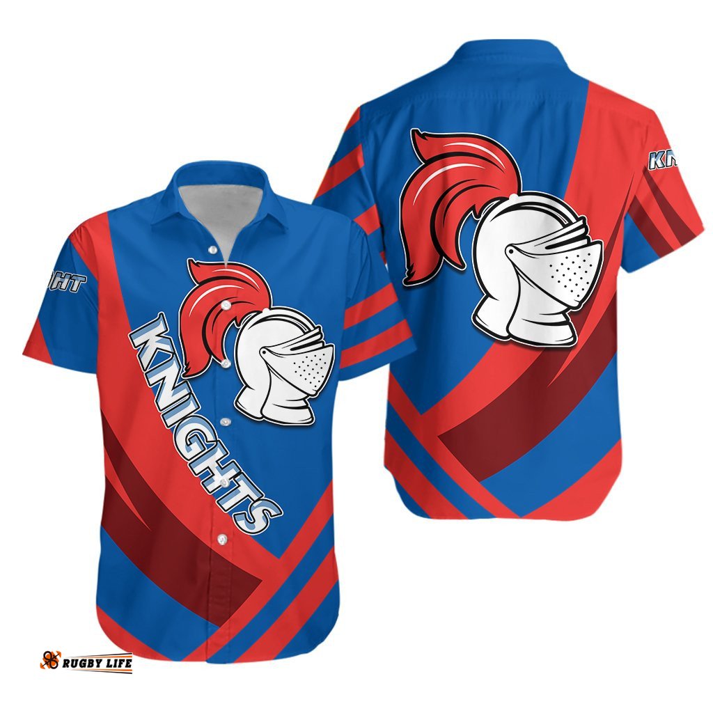 Newcastle Knights Hawaiian Shirt Impressive Blue