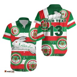 Custom Personalised Go Rabbitohs Hawaiian Shirt Mix Indigenous