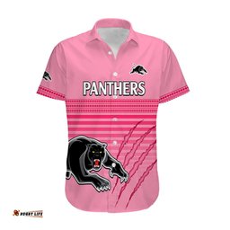 Penrith Panthers Rugby Hawaiian Shirt Authentic Permiers Pink Version
