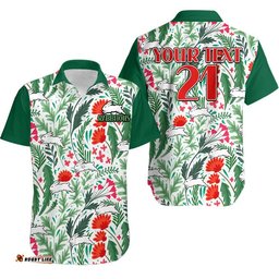 Custom Personalised Rabbitohs Poppy Flowers Field Hawaiian Shirt