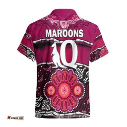Maroons Rugby Hawaiian Shirt Aboriginal Queensland State of Origin