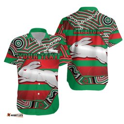 Custom Personalised Rabbitohs Hawaiian Shirt Rugby South Sydney Indigenous Charming